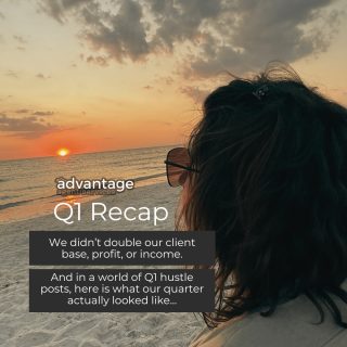 The first quarter came and went in a blur—somewhere between snow boots at the door and daylight stretching a little longer each evening. And while I could tell you about the systems we streamlined, the transactions we managed, or the countless pieces of content we created… that’s not the kind of recap that really matters to me.

What does matter? That this quarter, I had space.
🌱 To be present.
🌱 To breathe.
🌱 To live my actual life.

That’s always been the mission behind Advantage Agent Services—not just to help agents grow their business, but to help them reclaim their time. Because anyone can hire a VA. Anyone can outsource a task. But working with us? It’s personal. It’s local. It’s rooted in the belief that you deserve a business that supports your life—not one that runs you into the ground.

So while Q1 was full of client wins, launches, hires, and the usual hustle, what I’m most proud of is this: I didn’t miss the life happening in between.

And neither should you.

Let's leverage more, carry less, and let your business be a vehicle—not a burden—for the life you actually want to live.

#RealEstateSupport #TransactionCoordination #AgentLeverage #RealEstateSystems #MarketingForAgents #LeverageYourLife #WorkToLive #IntentionalBusiness #SmallBusinessSupport #LifeFirstBusinessSecond #MichiganRooted #SupportMichiganBusinesses #MichiganRealEstateSupport #RealEstateDoneRight #PersonalizedAgentSupport