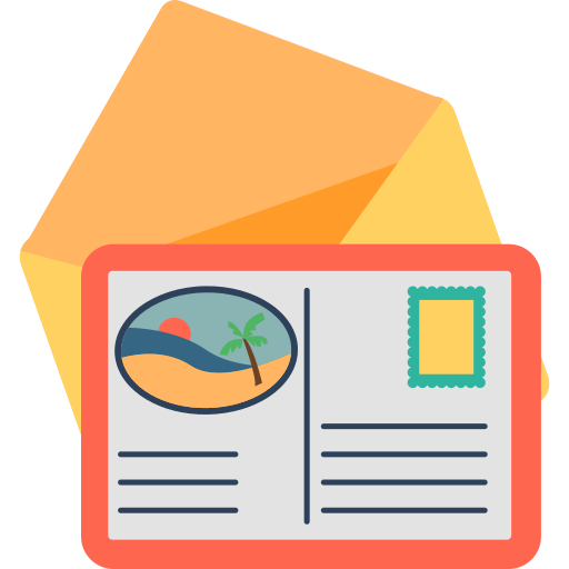postcard icon for real estate service